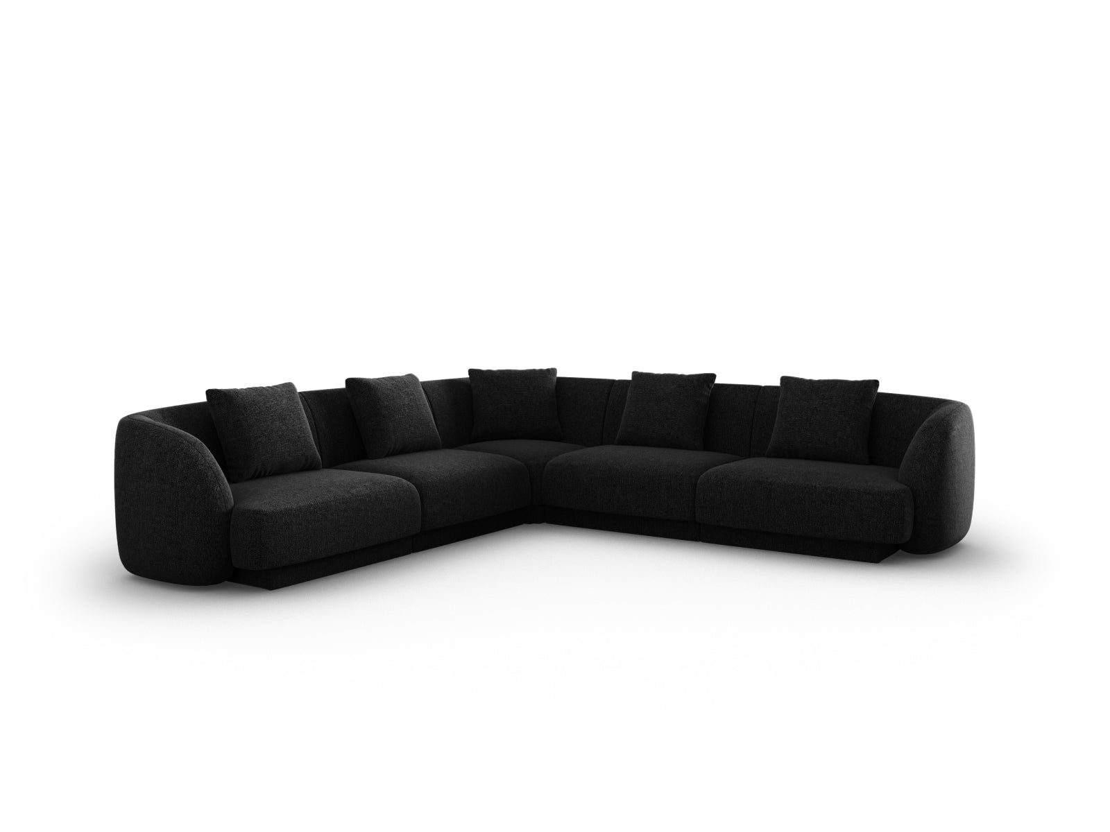 Tulum Ecksofa Reversible 5 Sitzer 255cm in Black präsentiert im Onlineshop von KAQTU Design AG. Ecksofa ist von Cosmopolitan Design