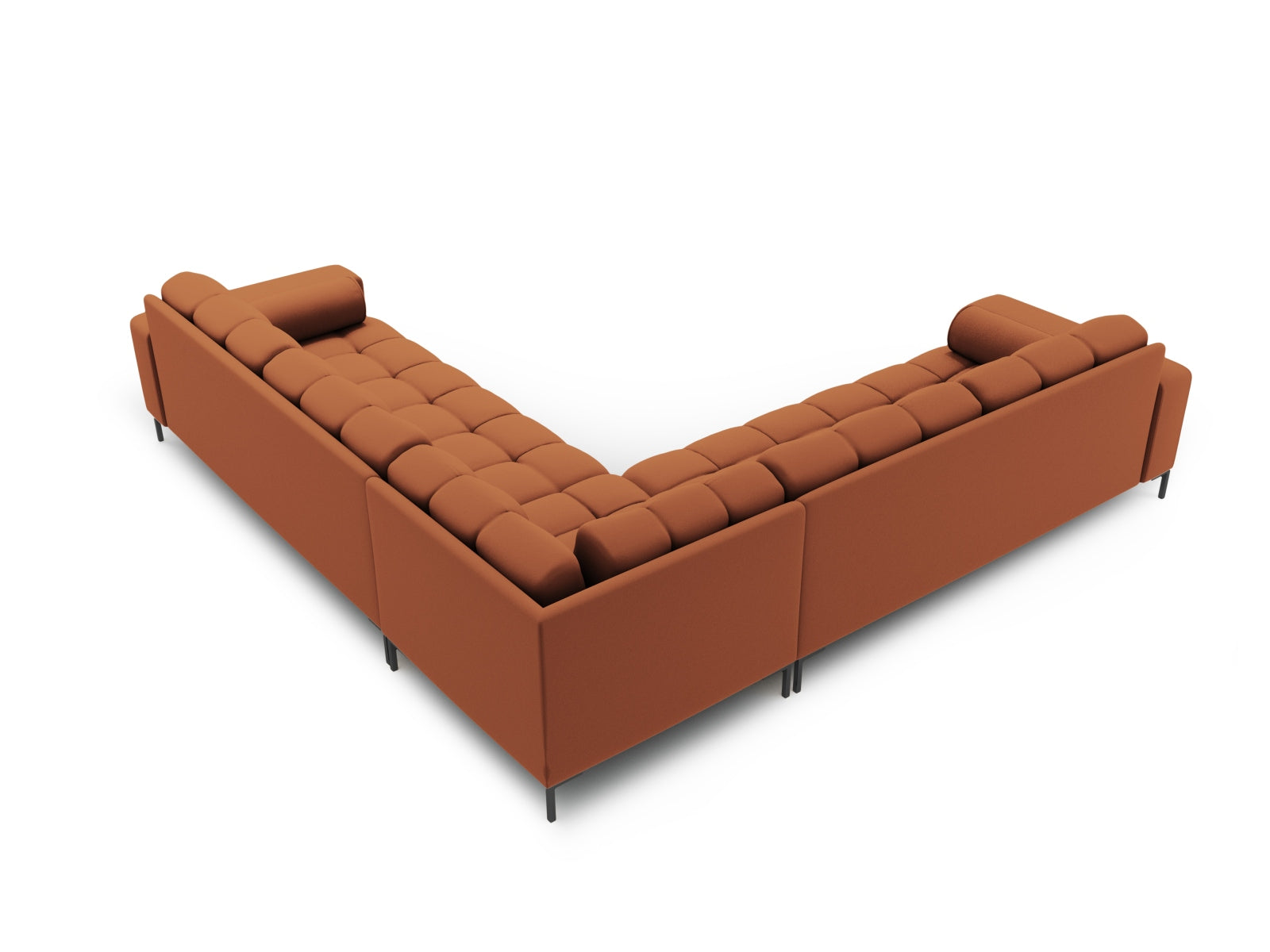 Geräumiges Ecksofa Symmetric Bali für 6 Personen in ansprechendem Brick-Neve, perfekt für stilvolle Wohnzimmer von Cosmopolitan Design.