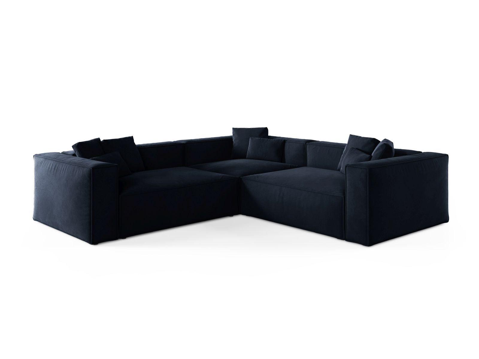 5-Sitzer Ecksofa Symmetric Aveiro in Royal Blue-Casino präsentiert im Onlineshop von KAQTU Design AG. Ecksofa ist von Cosmopolitan Design
