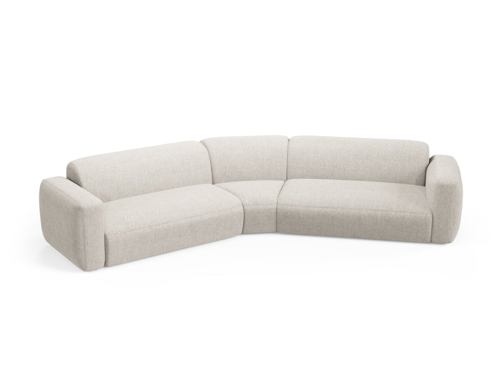 Elegantes, beiges Ecksofa Strino Modular 3 Sitzer von Cosmopolitan Design, ideal für stilvolle Wohnräume und gemütliche Abende.