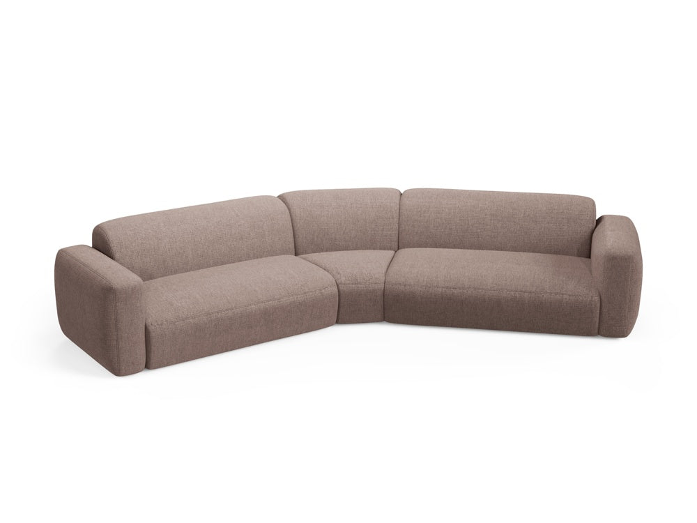 Stylisches Strino Ecksofa in Cappuccino-Sorella, perfekt für zeitgemäße Interiors, entworfen von Cosmopolitan Design.