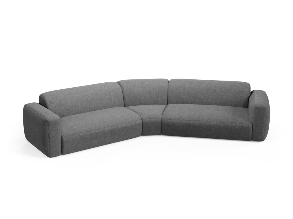 Stylisches Strino Ecksofa in zeitlosem Grau, perfekt für stilvolle Wohnzimmer, erhältlich bei Cosmopolitan Design.