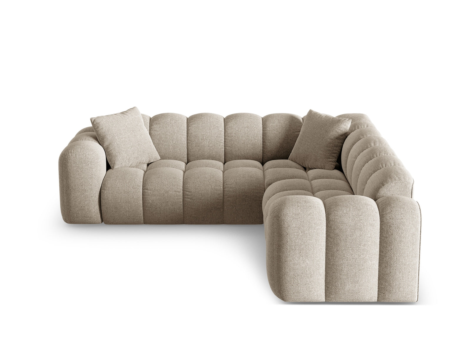 3-Sitzer Ecksofa Symmetric Treno in Dark Beige-Eden präsentiert im Onlineshop von KAQTU Design AG. Ecksofa ist von Cosmopolitan Design
