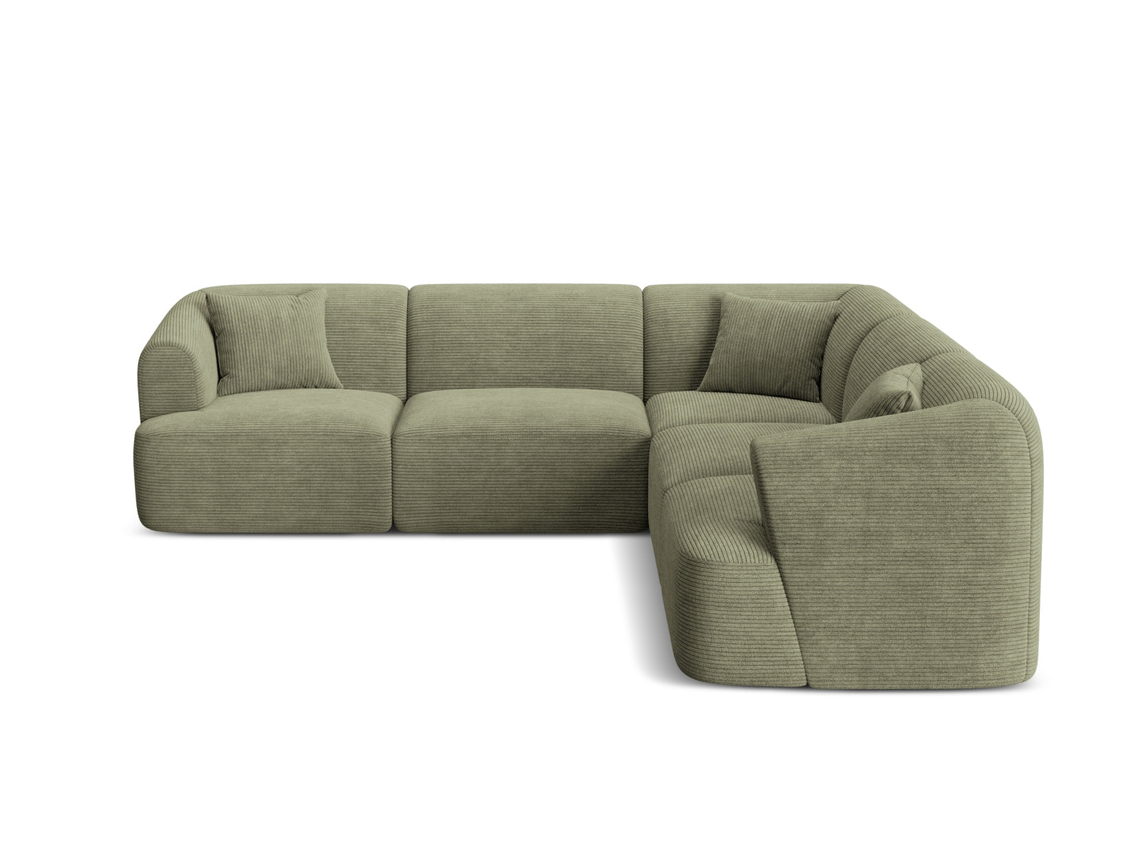 6-Sitzer Ecksofa modular symmetrisch Campi in Moss Green-Lincoln D präsentiert im Onlineshop von KAQTU Design AG. Ecksofa ist von Cosmopolitan Design