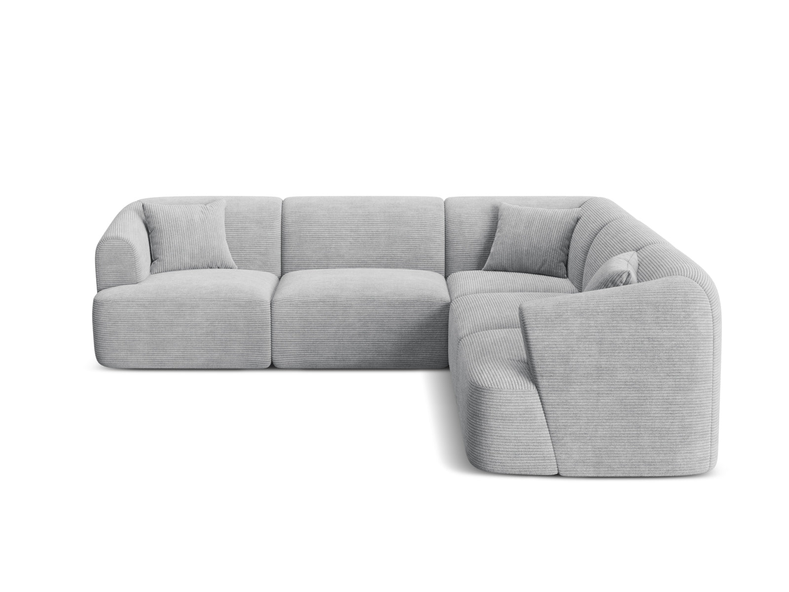 6-Sitzer Ecksofa modular symmetrisch Campi in Silver-Lincoln D präsentiert im Onlineshop von KAQTU Design AG. Ecksofa ist von Cosmopolitan Design