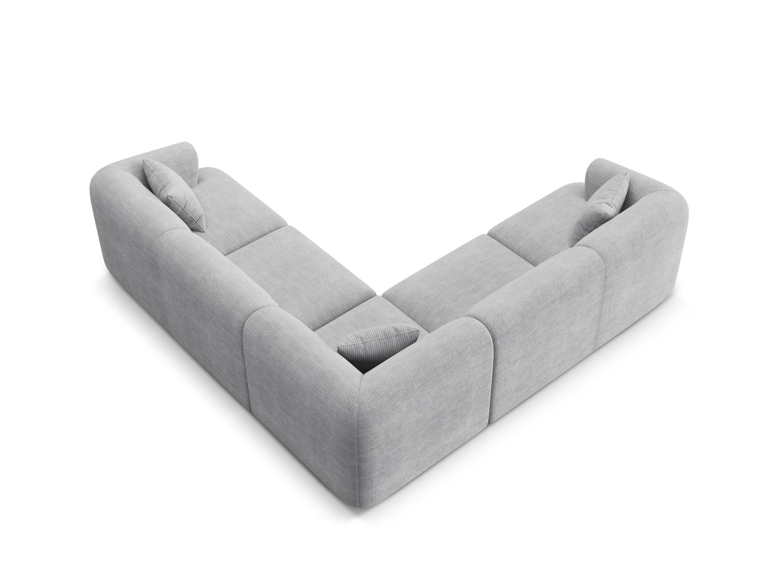 Elegantes 6-Sitzer Ecksofa Campi in symmetrischem Design, perfekt für moderne Wohnräume und gesellige Zusammenkünfte.