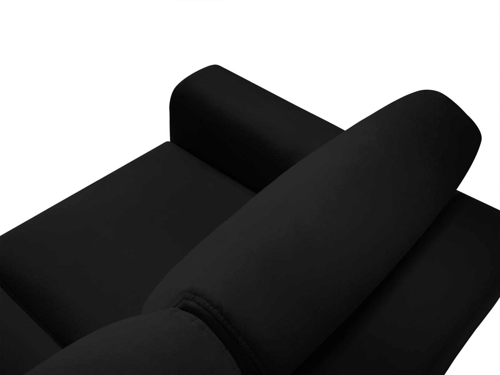 Elegantes Kyoto Ecksofa in Schwarz, 4-Sitzer mit praktischer Schlaffunktion und Stauraum, perfekt für stilvolle Wohnzimmer.