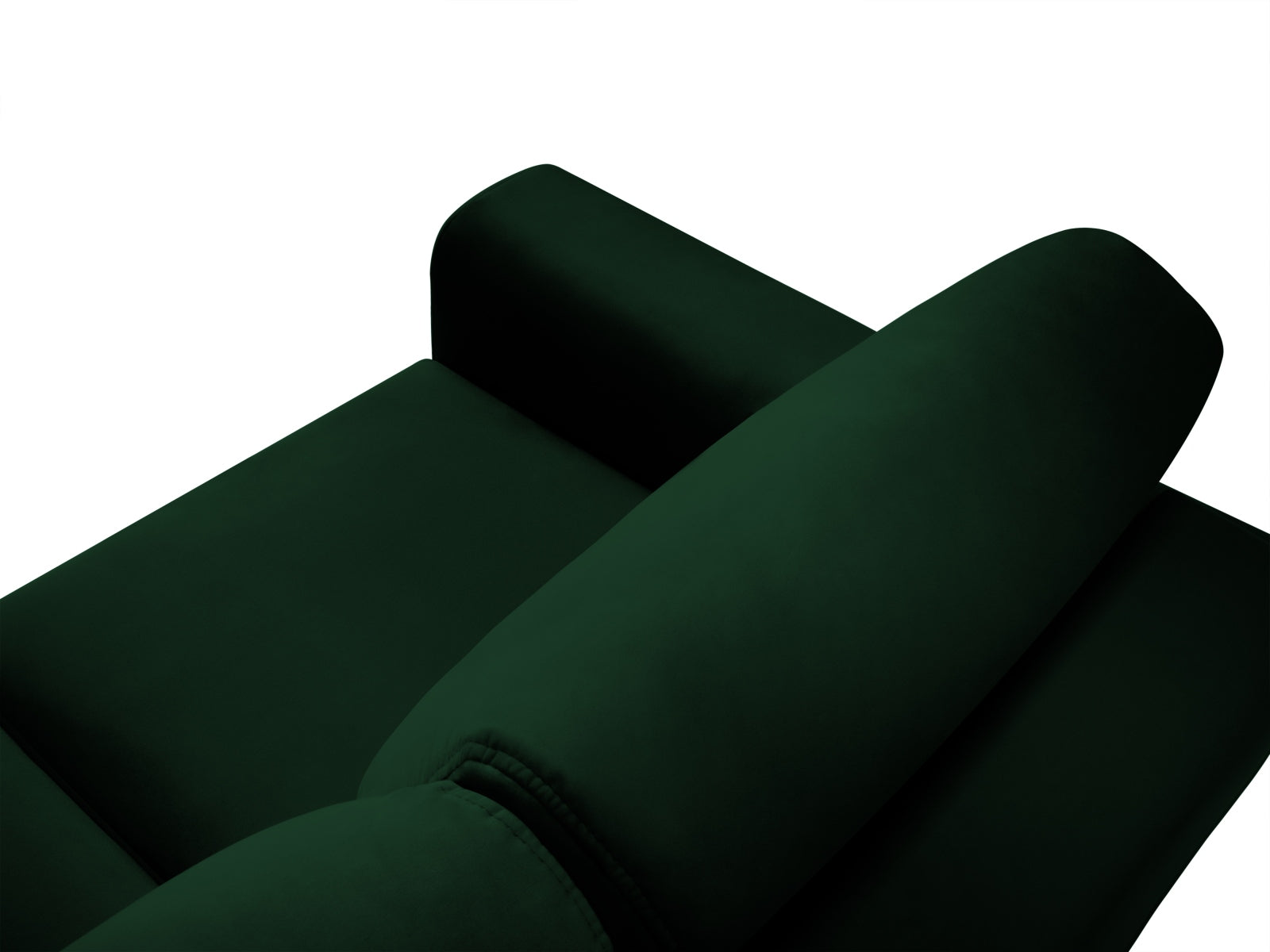 Elegantes Kyoto Ecksofa in sattem Flaschengrün, 4-Sitzer mit komfortabler Schlaffunktion und integriertem Stauraum, ideal für stilvolle Räume.