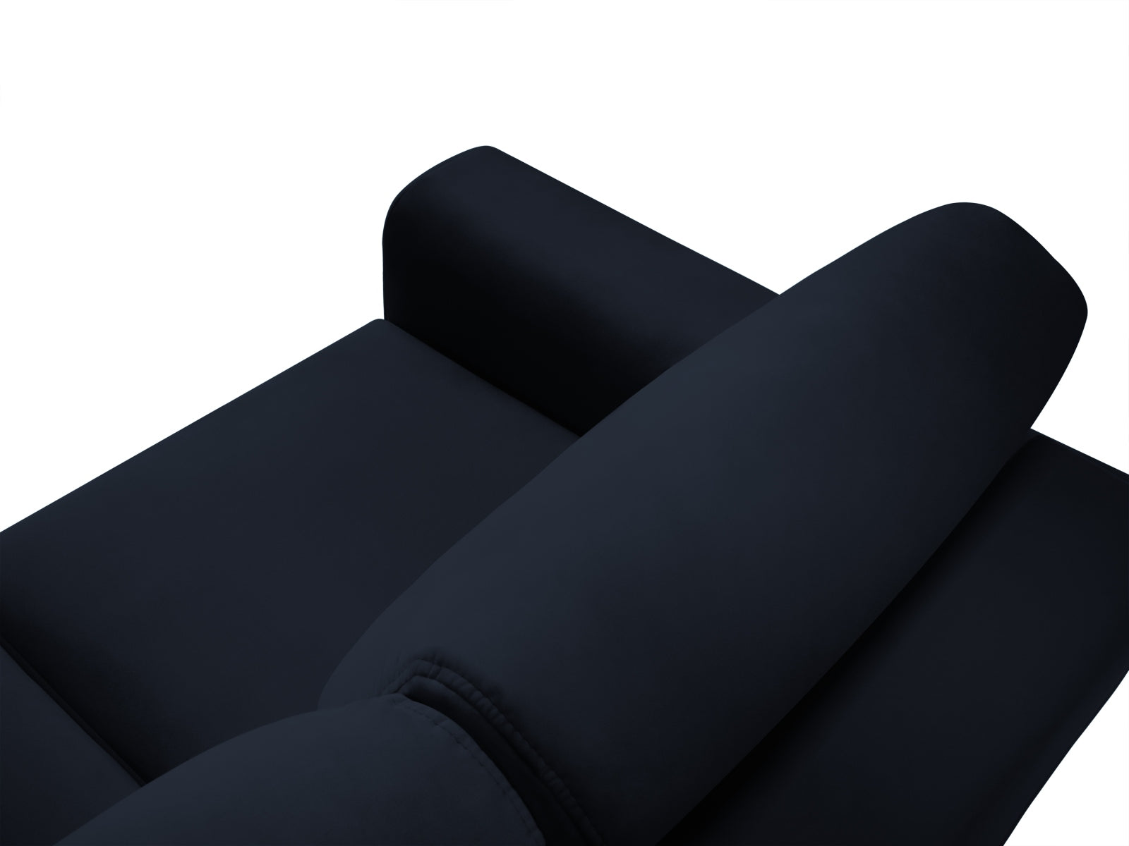 Modernes Kyoto Ecksofa in edlem Blau, 4-Sitzer mit praktischer Schlaffunktion und Stauraum, perfekt für stilvolle Wohnbereiche.