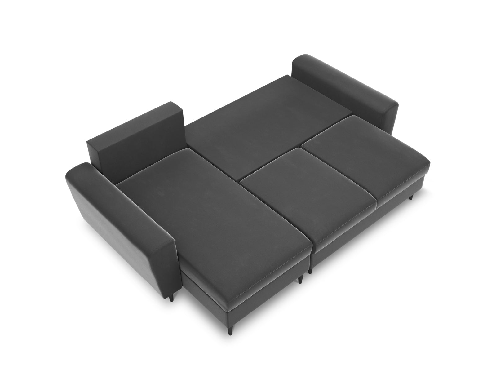 Stylisches Kyoto Ecksofa in elegantem Grau, 4-Sitzer mit praktischer Schlaffunktion und Stauraum, perfekt für entspannte Abende.