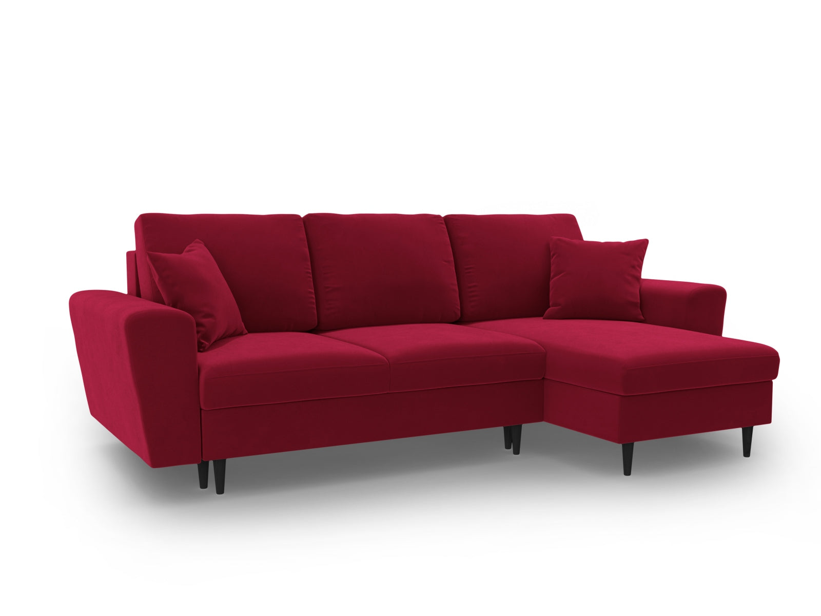 Elegantes Kyoto Ecksofa in Red-Riviera, 4-Sitzer mit cleverer Schlaffunktion und Stauraum, perfekt für stilvolle Wohnzimmer.