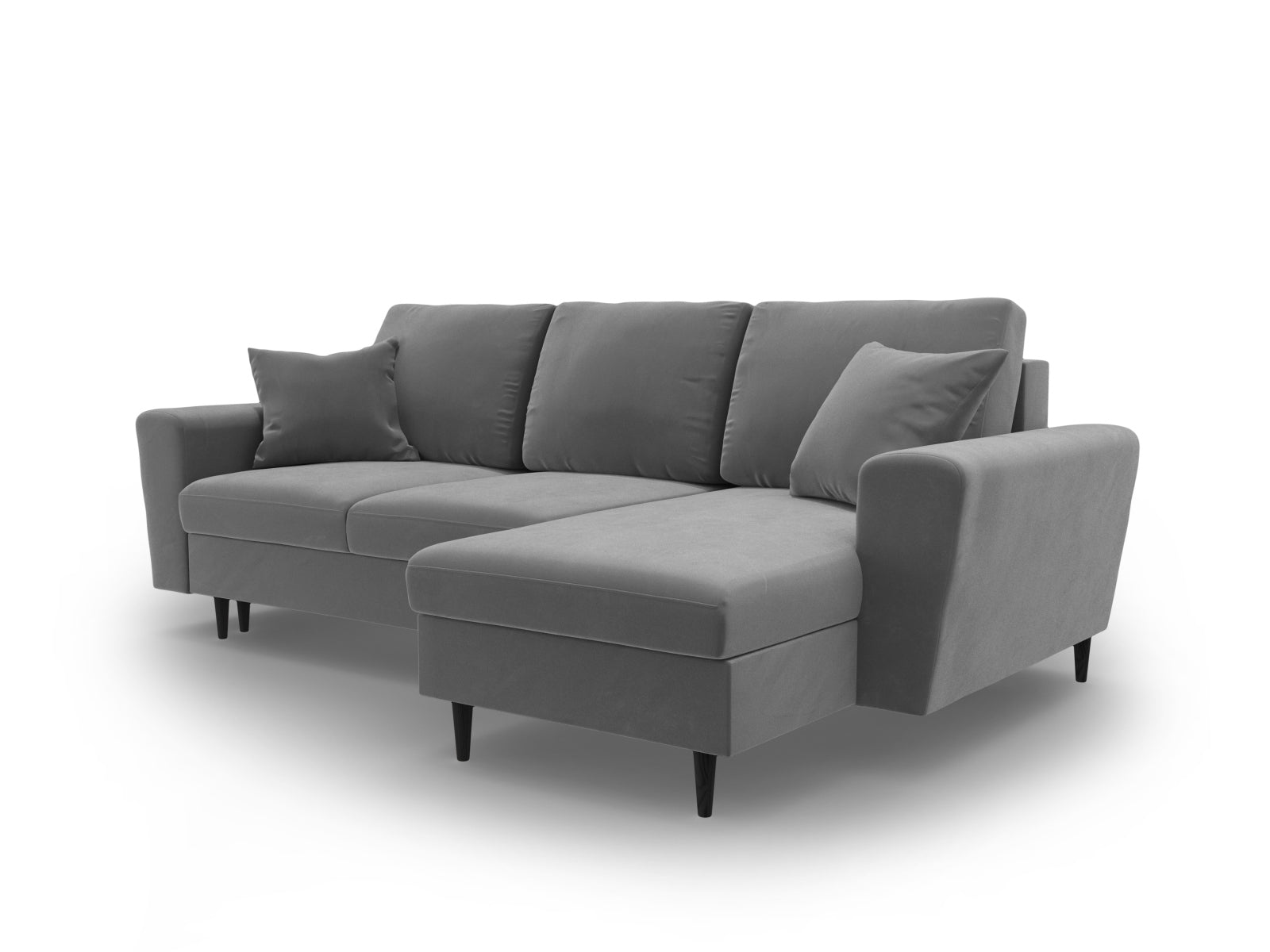 Stylisches Kyoto Ecksofa in elegantem Grau, 4-Sitzer mit praktischer Schlaffunktion und Stauraum für optimalen Komfort und Flexibilität.