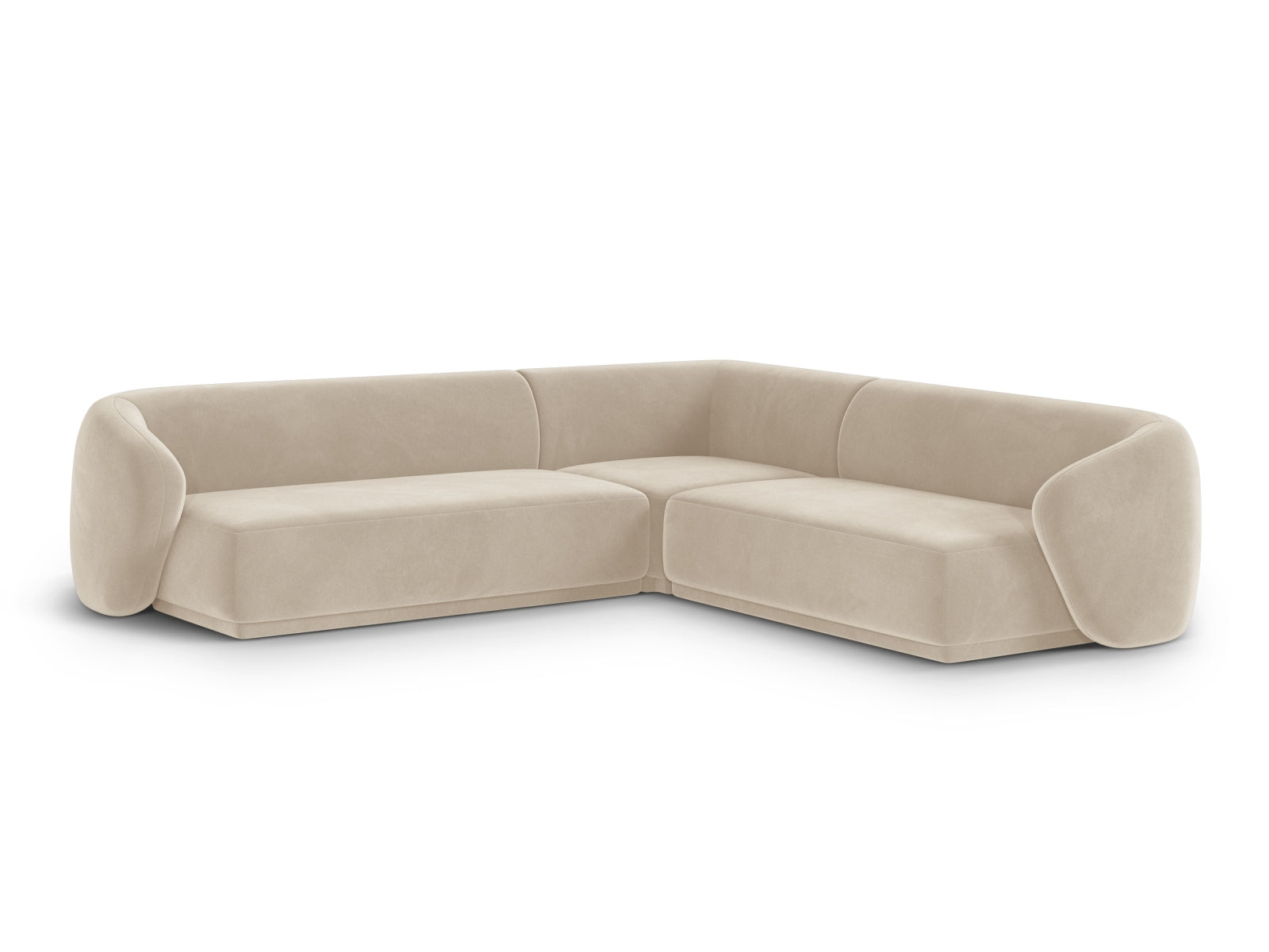 Beige 5-Sitzer Ecksofa Symmetric Gomera von Cosmopolitan Design, stilvolles und modernes Möbelstück für Ihr Wohnzimmer.