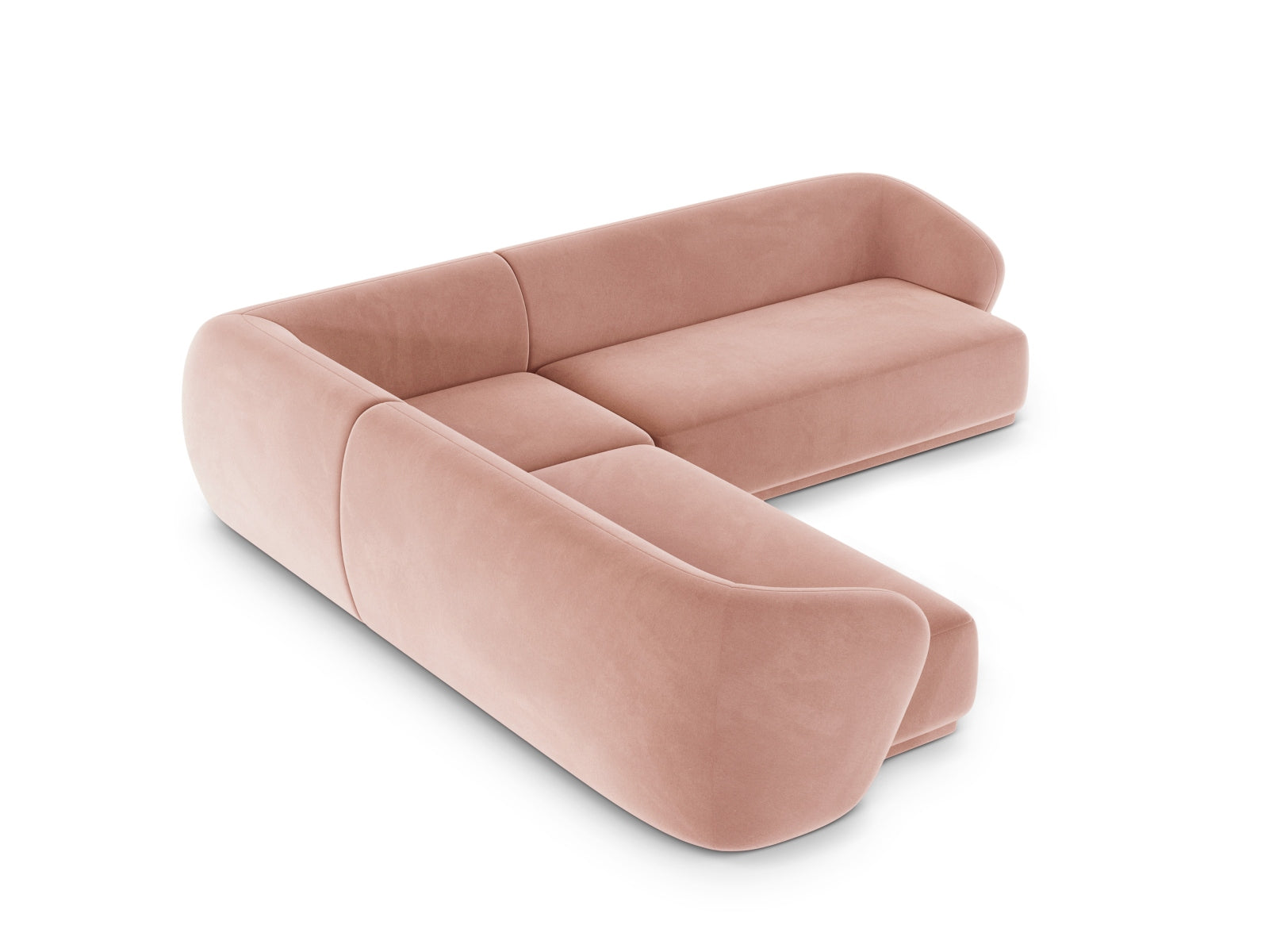 Stylisches Ecksofa Symmetric Gomera in auffälligem Pink, perfekt für moderne Wohnzimmer und gemütliche Zusammenkünfte.