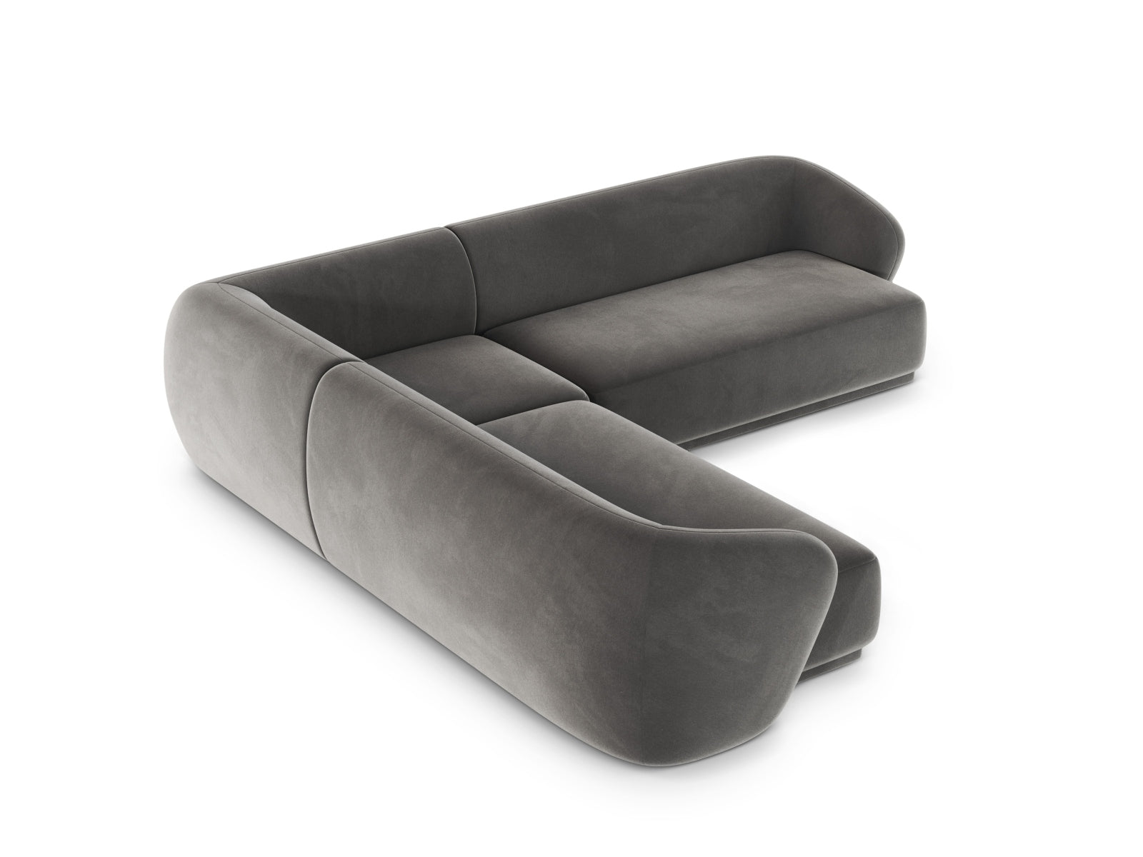 Elegantes 5-Sitzer Ecksofa Symmetric Gomera in zeitlosem Grau, perfekt für entspannte Stunden und geschmackvolle Wohnräume.
