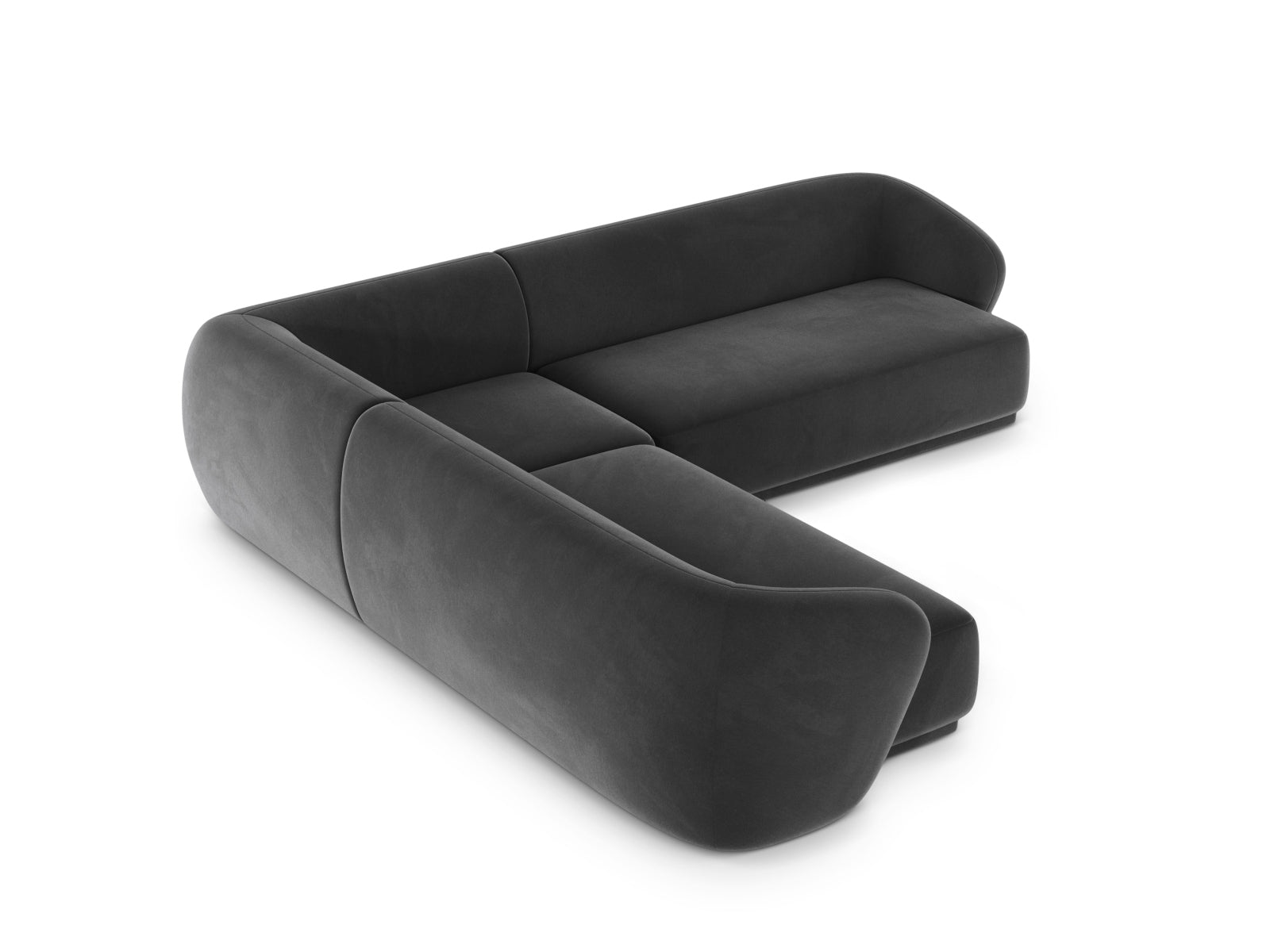 Stylisches 5-Sitzer Ecksofa Symmetric Gomera in edlem Dunkelgrau, perfekt für komfortable und moderne Wohnlandschaften.