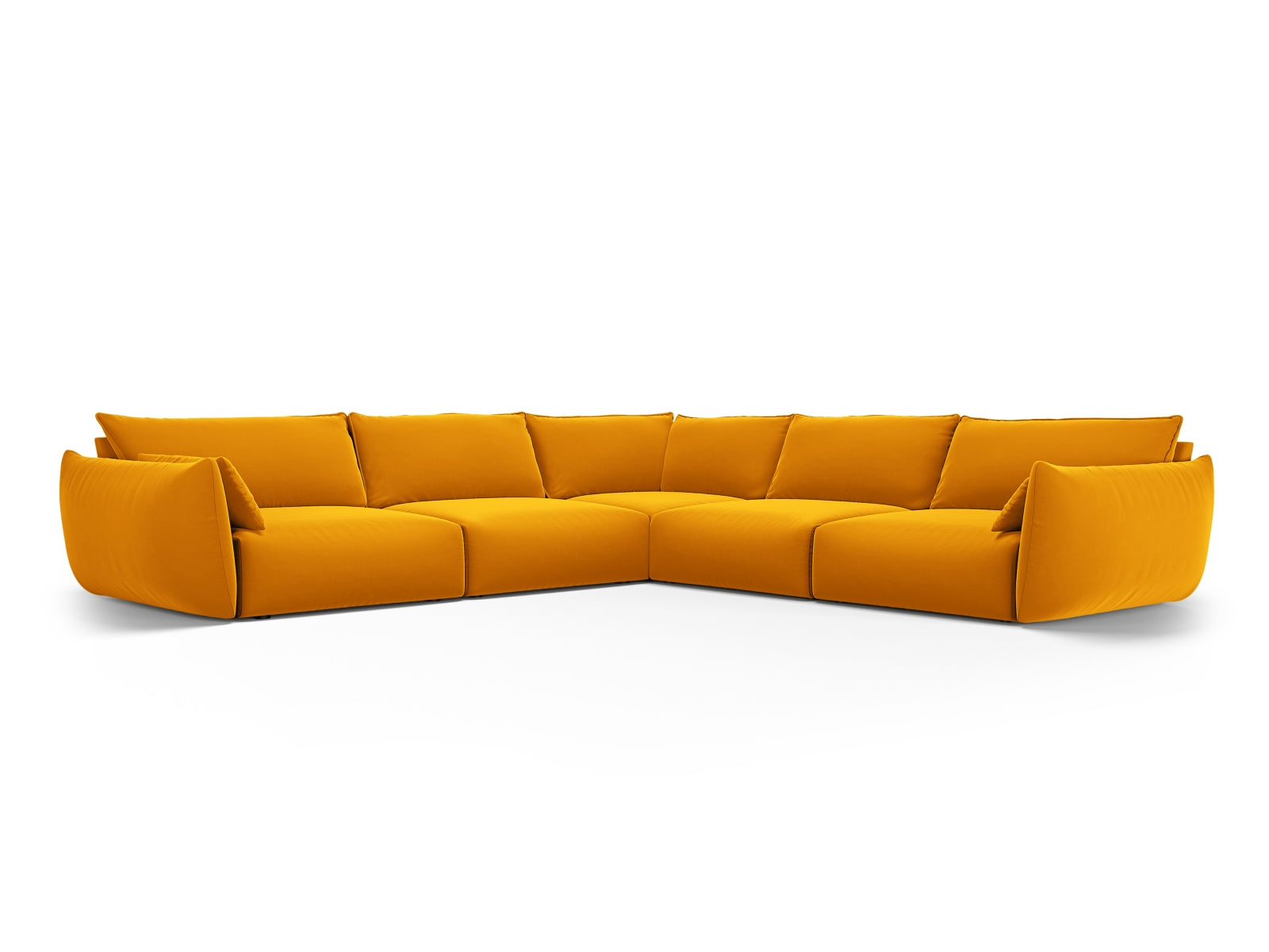 7-Sitzer Ecksofa Symmetric Matera in Yellow-Salvador präsentiert im Onlineshop von KAQTU Design AG. Ecksofa ist von Cosmopolitan Design