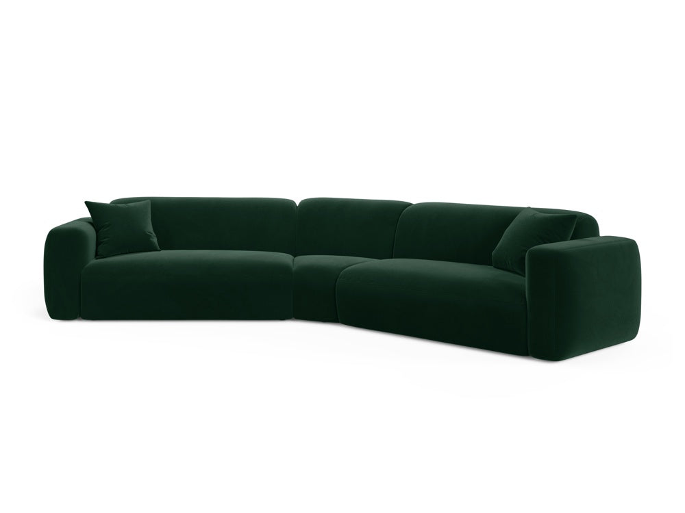 Strino Velour Modular Symmetrical Ecksofa 3 Sitzer in Bottle Green präsentiert im Onlineshop von KAQTU Design AG. Ecksofa ist von Cosmopolitan Design