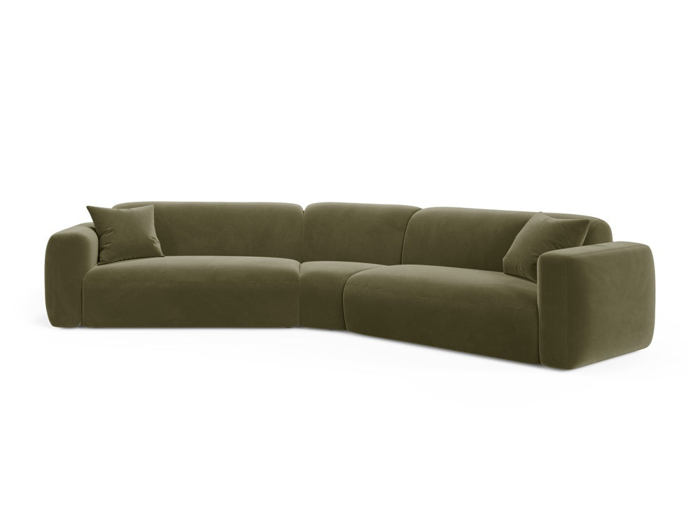 Strino Velour Modular Symmetrical Ecksofa 3 Sitzer in Green-Salvador präsentiert im Onlineshop von KAQTU Design AG. Ecksofa ist von Cosmopolitan Design