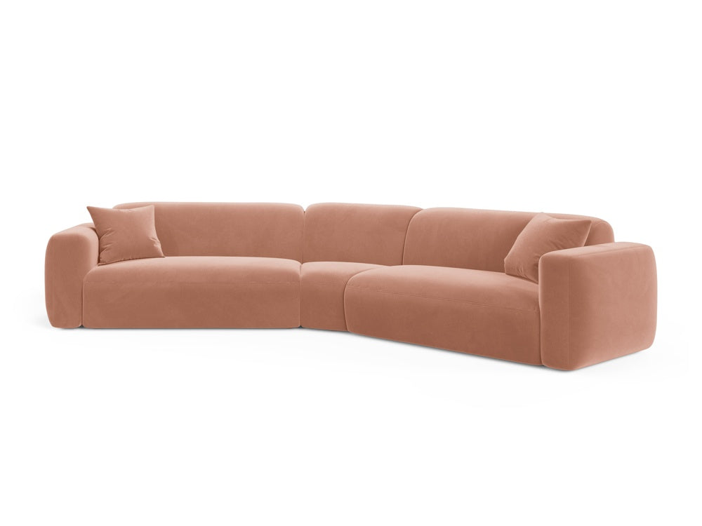 Strino Velour Modular Symmetrical Ecksofa 3 Sitzer in Pink-Salvador präsentiert im Onlineshop von KAQTU Design AG. Ecksofa ist von Cosmopolitan Design
