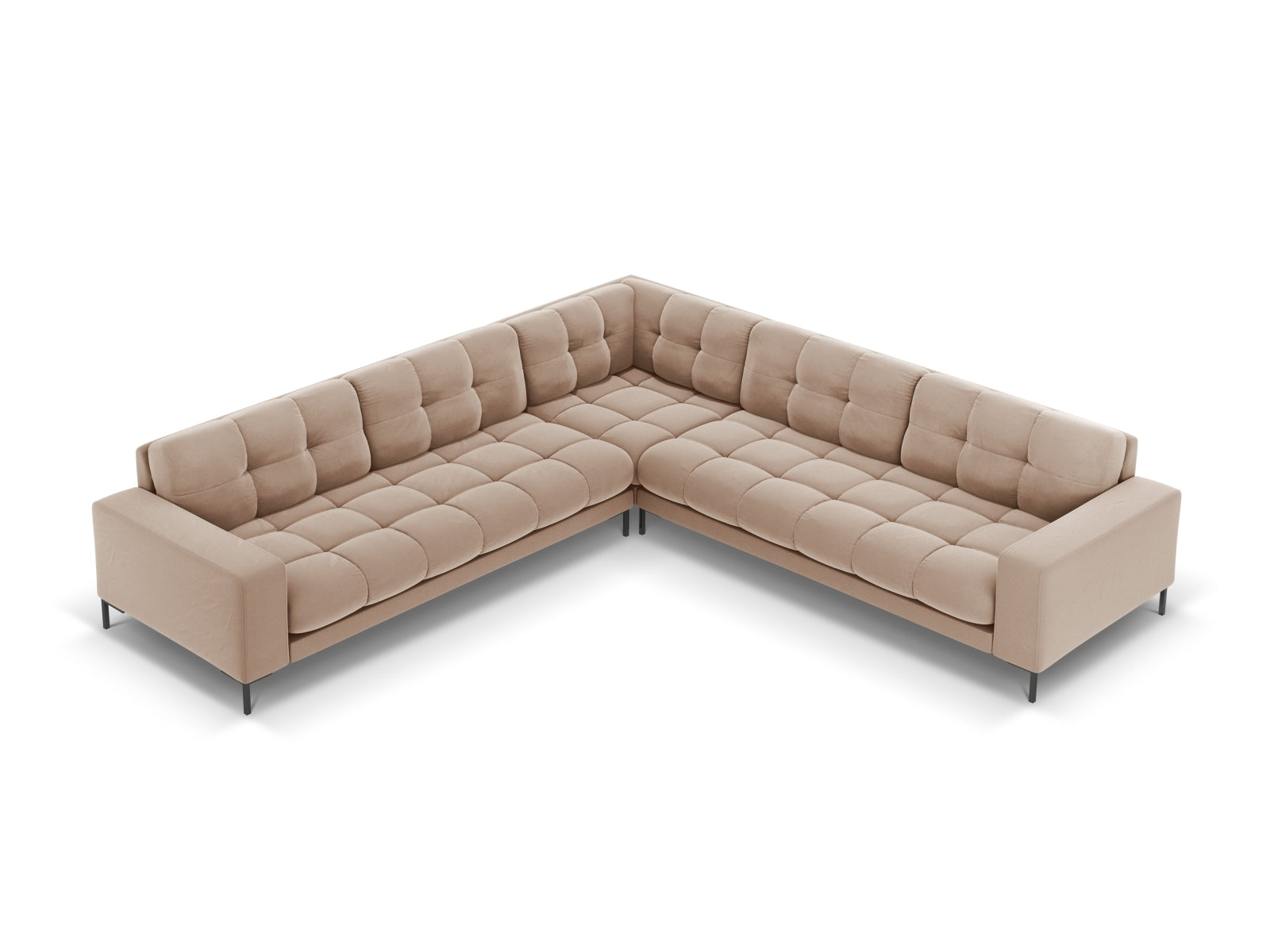 6-Sitzer Ecksofa Symmetric Bali in Beige-Bluvel präsentiert im Onlineshop von KAQTU Design AG. Ecksofa ist von Cosmopolitan Design