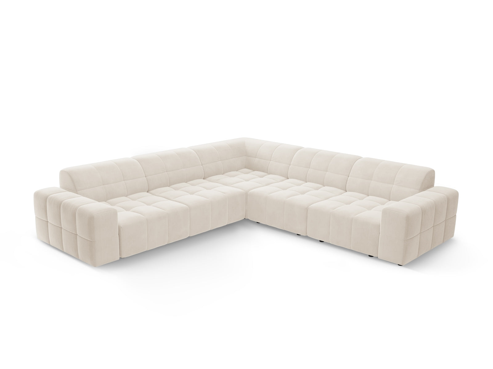 Erleben Sie das Chicago Ecksofa 4 Sitzer von Cosmopolitan Design – modern, grosszügig und ideal für gesellige Abende mit Ihren Liebsten.