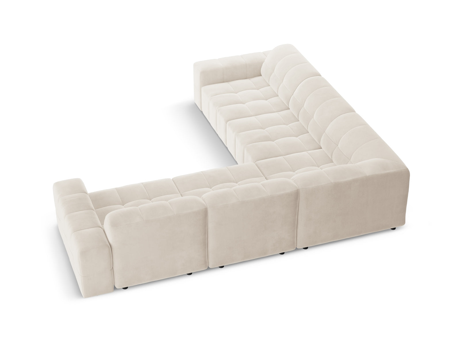 Elegantes Chicago Ecksofa in hellem Beige, großzügiger 4-Sitzer mit 287 cm, ideal für gemütliche und moderne Wohnambiente.