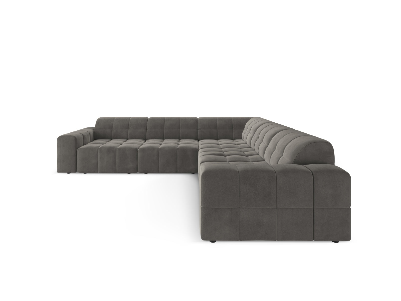 Chicago Ecksofa 4 Sitzer 287cm in Light Grey-Bluvel präsentiert im Onlineshop von KAQTU Design AG. Ecksofa ist von Cosmopolitan Design