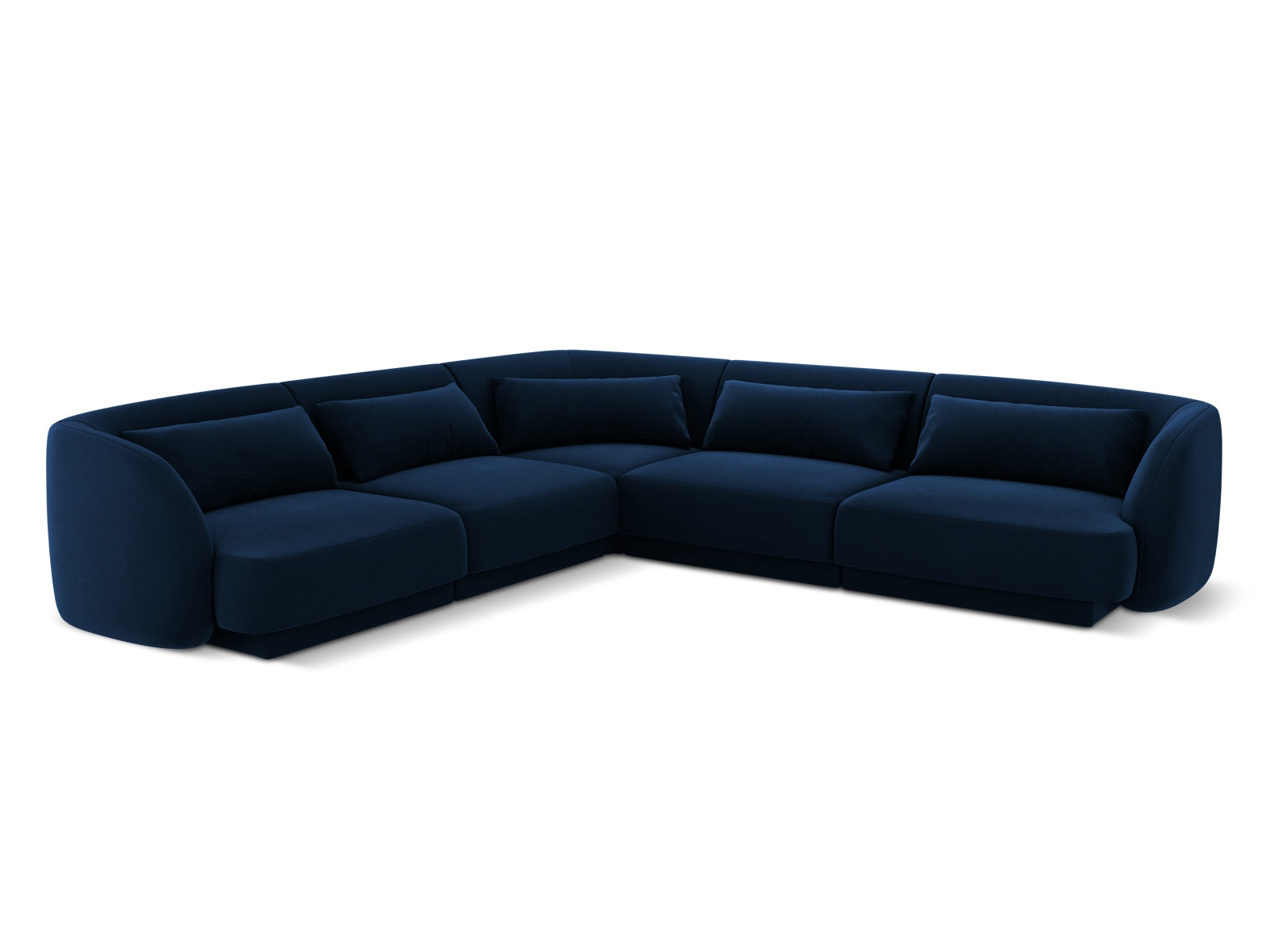Tulum Velour Reversible Ecksofa 5 Sitzer 255cm in Royal Blue präsentiert im Onlineshop von KAQTU Design AG. Ecksofa ist von Cosmopolitan Design