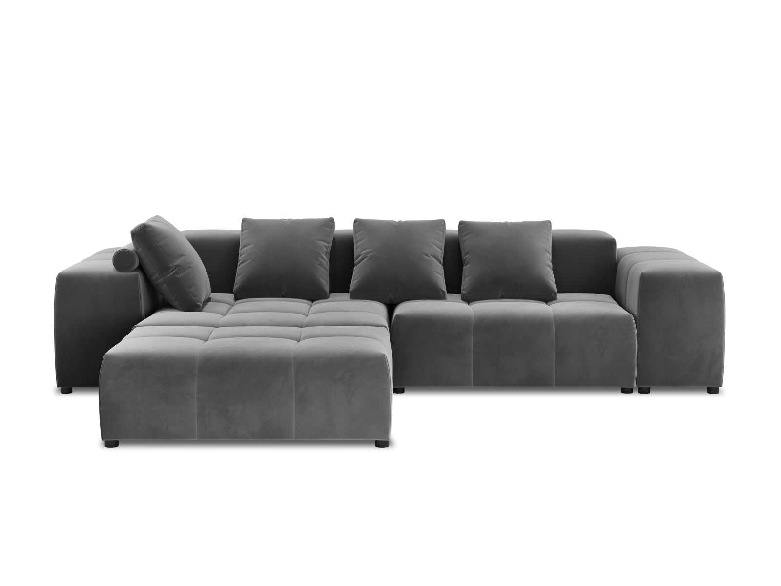 Entdecken Sie das elegante Rome Velour Modular Reversible Ecksofa 5 Sitzer von Cosmopolitan Design – perfekt für stilvolles Wohnen und maximalen Komfort.