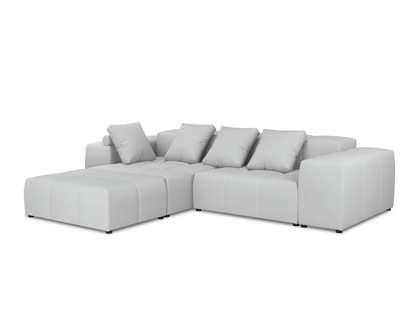 Rome Modular Reversible Ecksofa 5 Sitzer in Light Grey-Babel präsentiert im Onlineshop von KAQTU Design AG. Ecksofa ist von Cosmopolitan Design