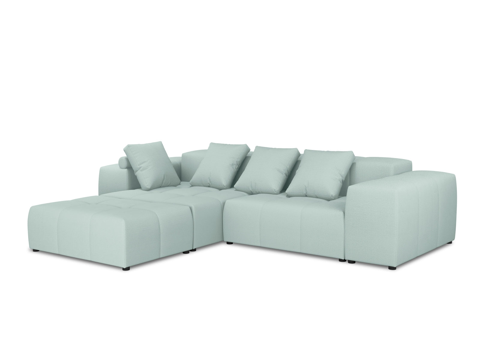 Rome Modular Reversible Ecksofa 5 Sitzer in Mint-Babel präsentiert im Onlineshop von KAQTU Design AG. Ecksofa ist von Cosmopolitan Design