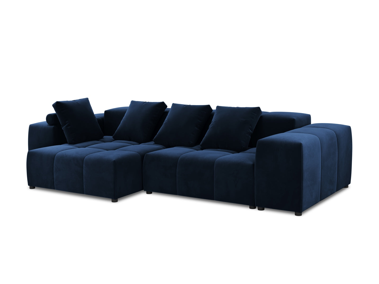 Rome Velour Modular Reversible Ecksofa 4 Sitzer in Royal Blue präsentiert im Onlineshop von KAQTU Design AG. Ecksofa ist von Cosmopolitan Design
