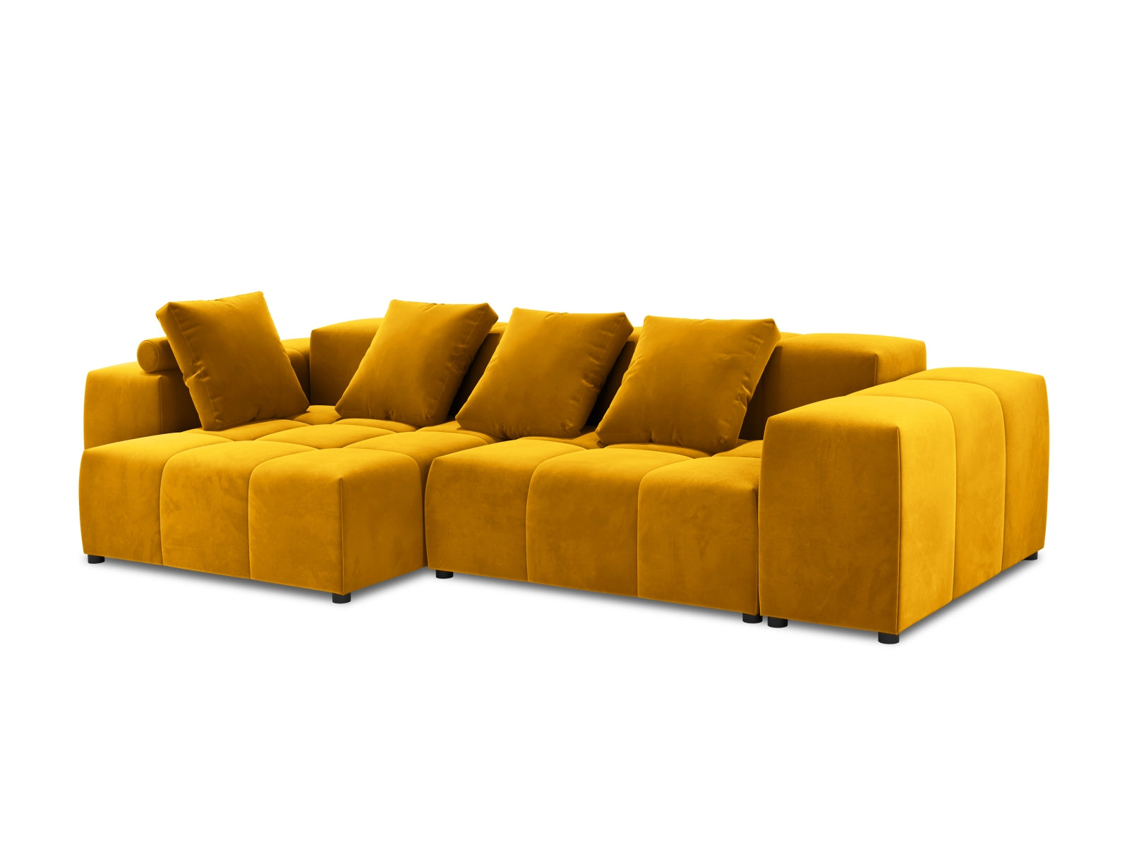 Rome Velour Modular Reversible Ecksofa 4 Sitzer in Yellow präsentiert im Onlineshop von KAQTU Design AG. Ecksofa ist von Cosmopolitan Design