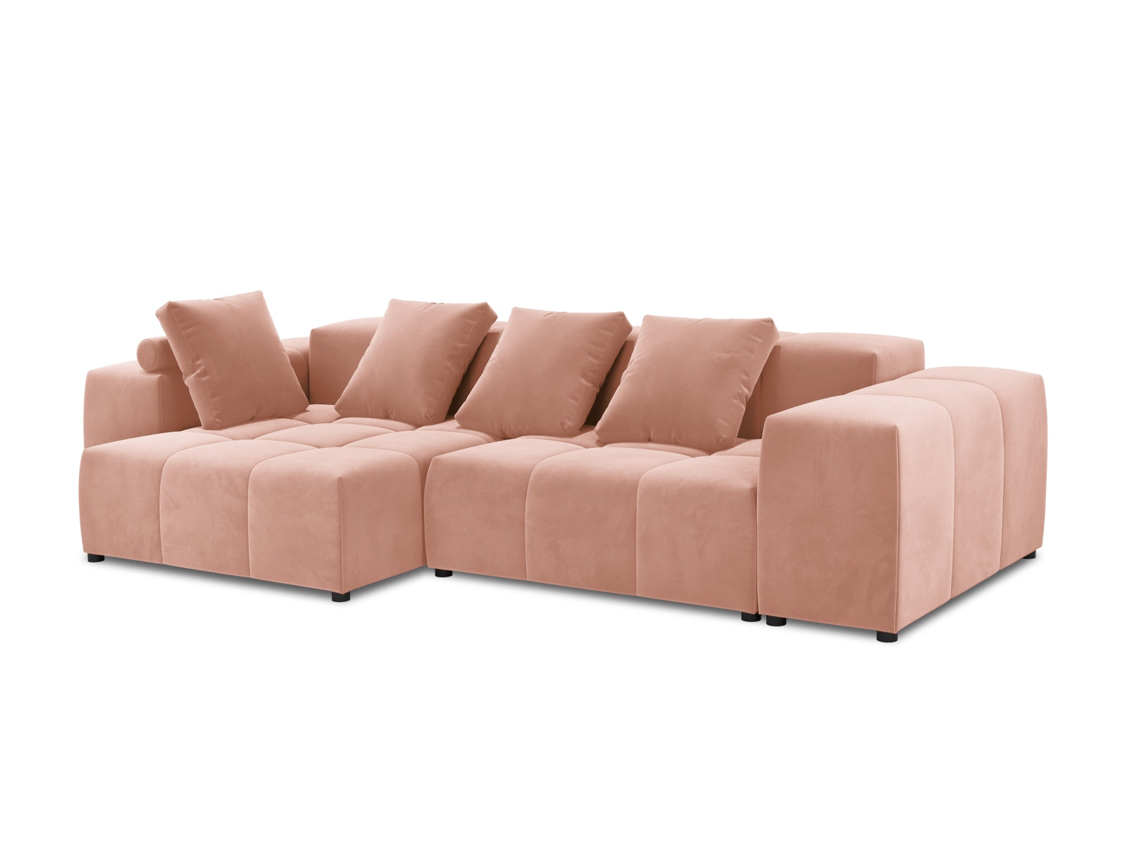 Rome Velour Modular Reversible Ecksofa 4 Sitzer in Pink präsentiert im Onlineshop von KAQTU Design AG. Ecksofa ist von Cosmopolitan Design