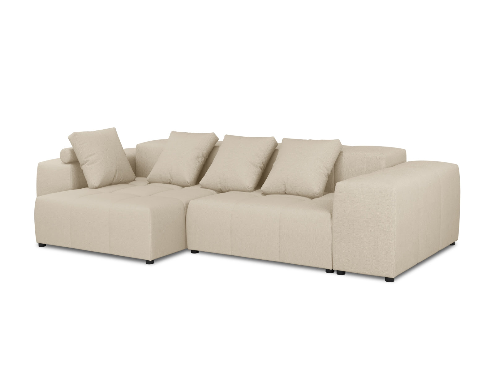 Rome Modular Reversible Ecksofa 4 Sitzer in Beige-Babel präsentiert im Onlineshop von KAQTU Design AG. Ecksofa ist von Cosmopolitan Design