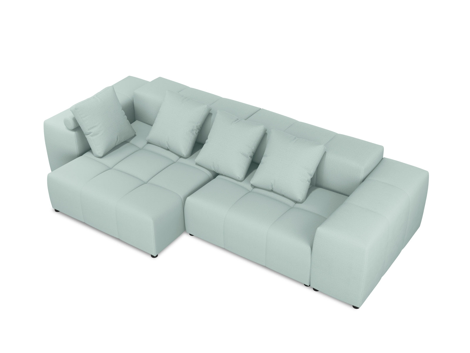 Rome Modular Reversible Ecksofa 4 Sitzer in Mint-Babel präsentiert im Onlineshop von KAQTU Design AG. Ecksofa ist von Cosmopolitan Design