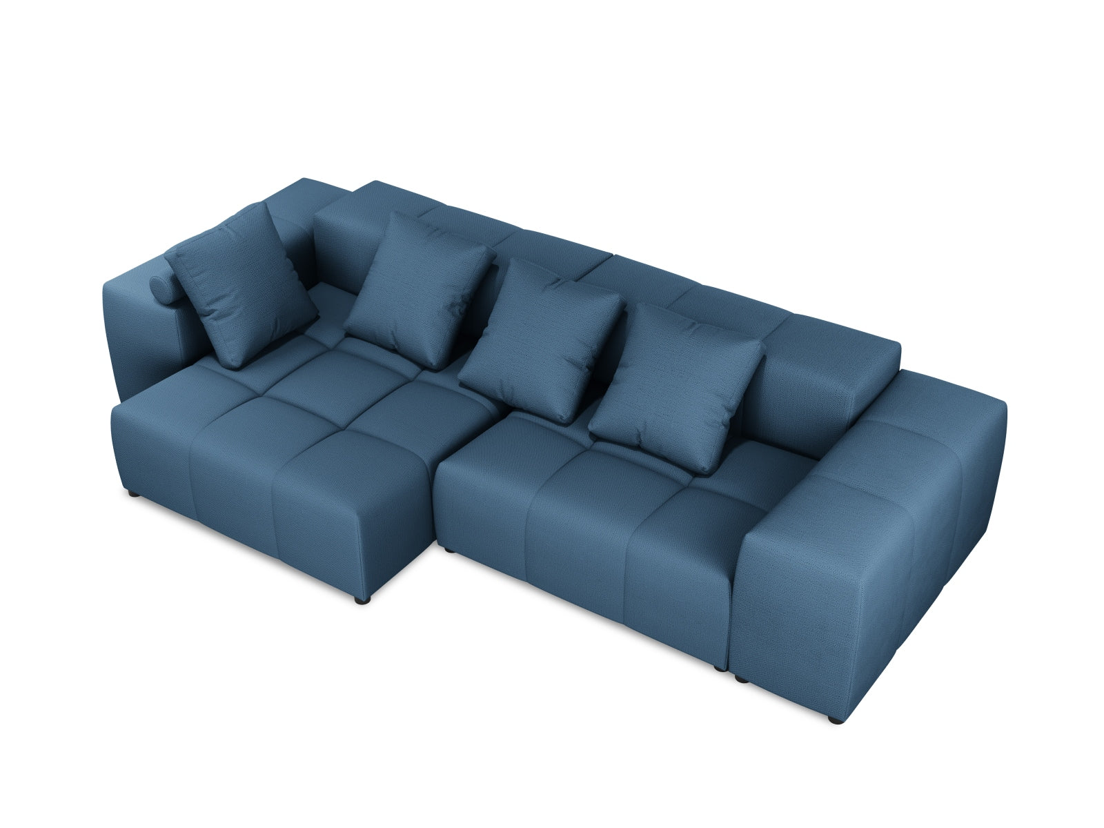 Rome Modular Reversible Ecksofa 4 Sitzer in Dark Blue-Babel präsentiert im Onlineshop von KAQTU Design AG. Ecksofa ist von Cosmopolitan Design