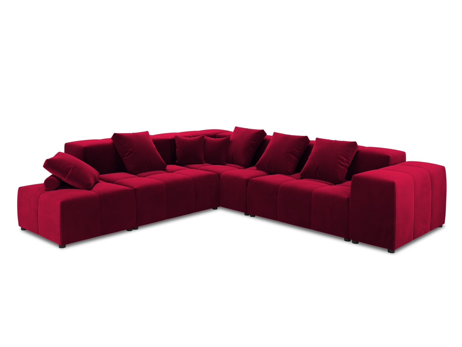 Rome Velour Modular Reversible Ecksofa 7 Sitzer in Red präsentiert im Onlineshop von KAQTU Design AG. Ecksofa ist von Cosmopolitan Design