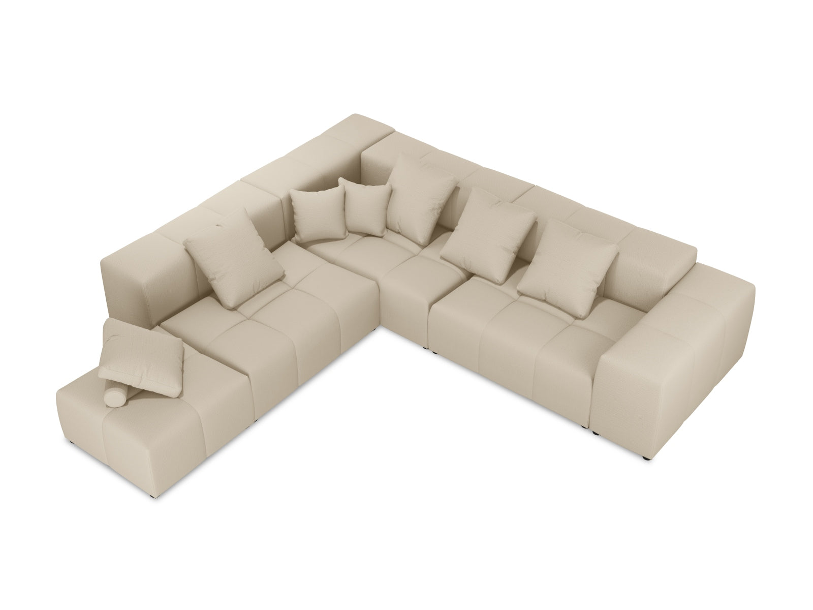 Rome Modular Reversible Ecksofa 7 Sitzer in Beige-Babel präsentiert im Onlineshop von KAQTU Design AG. Ecksofa ist von Cosmopolitan Design