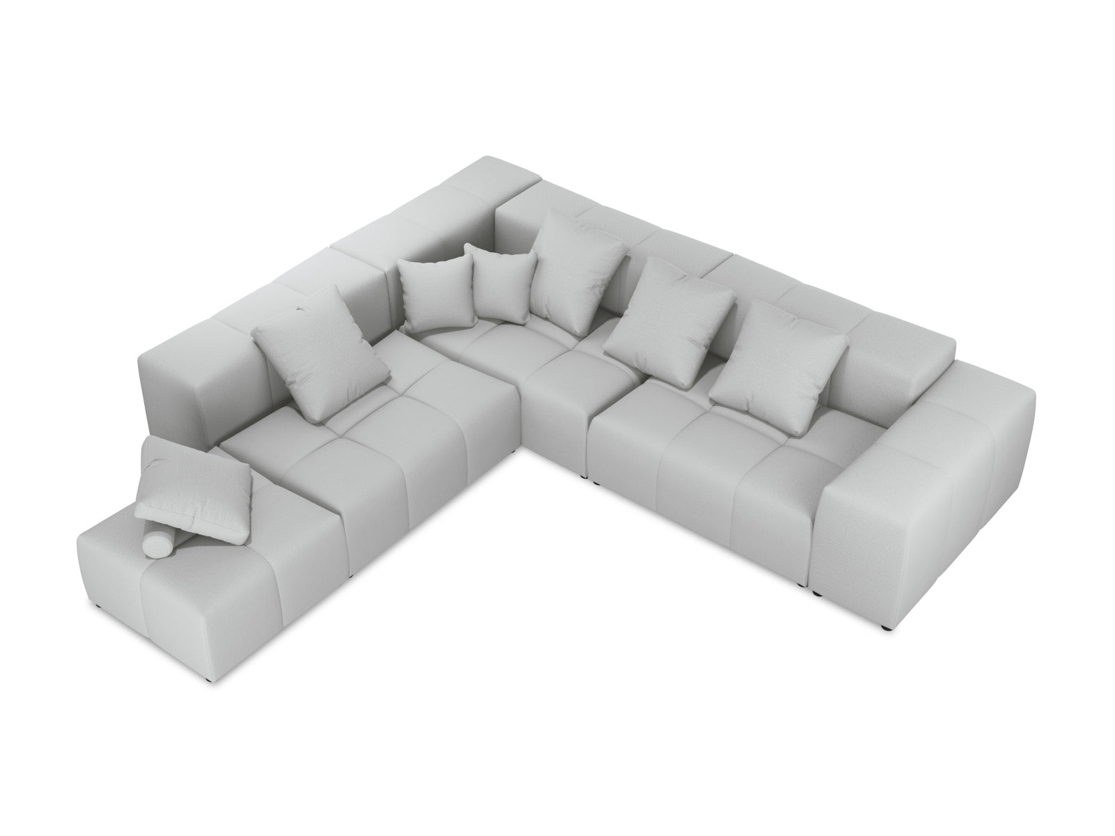 Rome Modular Reversible Ecksofa 7 Sitzer in Light Grey-Babel präsentiert im Onlineshop von KAQTU Design AG. Ecksofa ist von Cosmopolitan Design