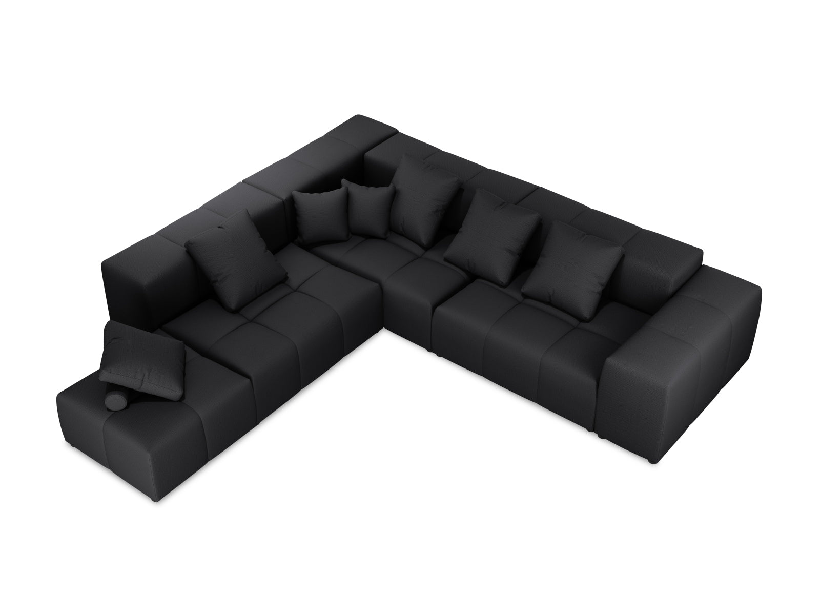 Rome Modular Reversible Ecksofa 7 Sitzer in Black-Babel präsentiert im Onlineshop von KAQTU Design AG. Ecksofa ist von Cosmopolitan Design
