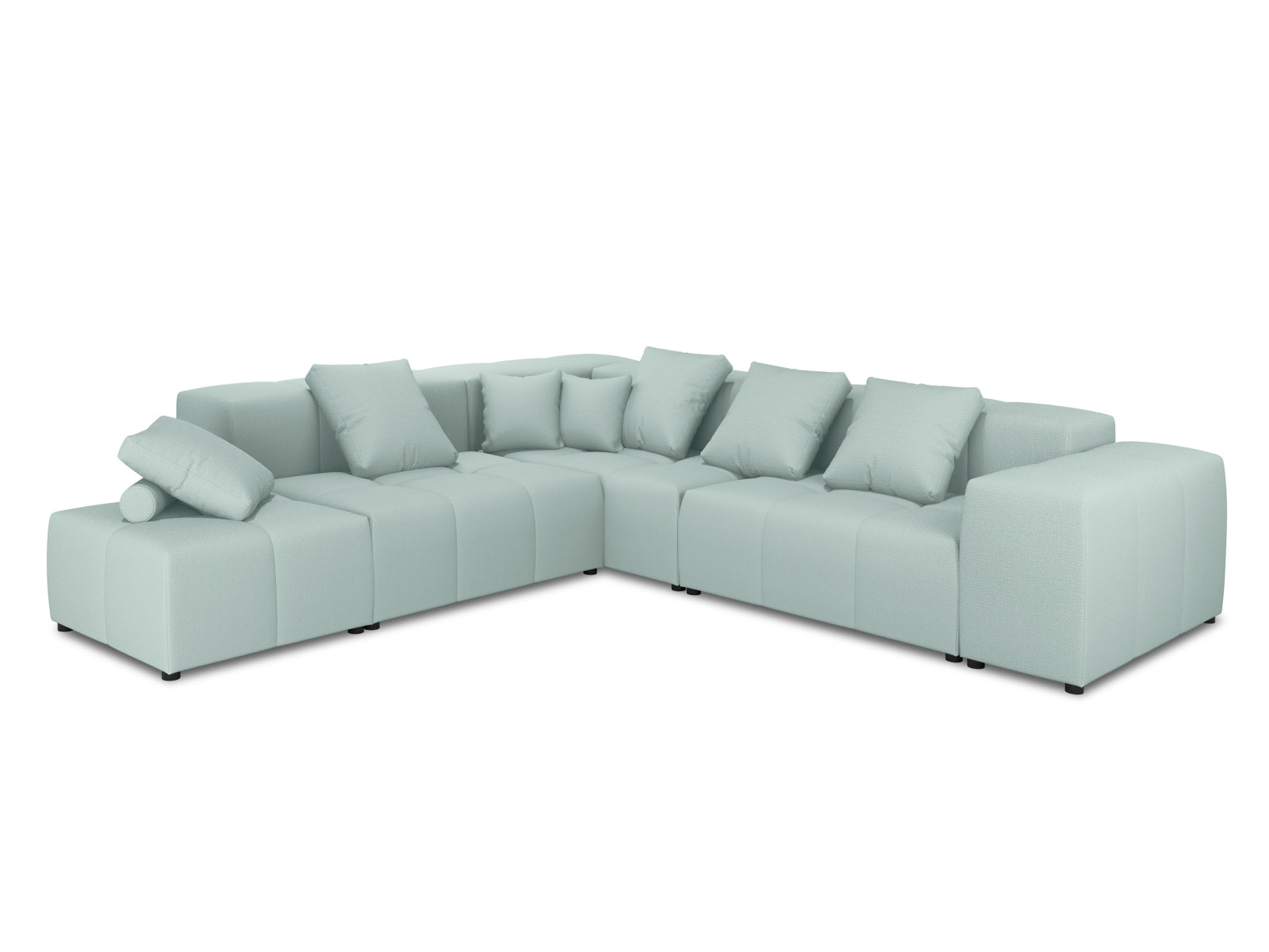 Rome Modular Reversible Ecksofa 7 Sitzer in Mint-Babel präsentiert im Onlineshop von KAQTU Design AG. Ecksofa ist von Cosmopolitan Design