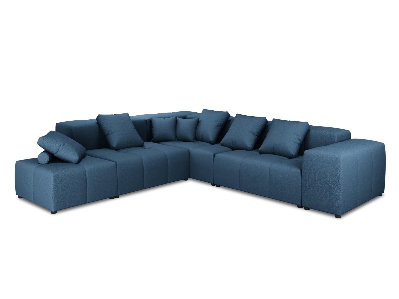 Rome Modular Reversible Ecksofa 7 Sitzer in Dark Blue-Babel präsentiert im Onlineshop von KAQTU Design AG. Ecksofa ist von Cosmopolitan Design