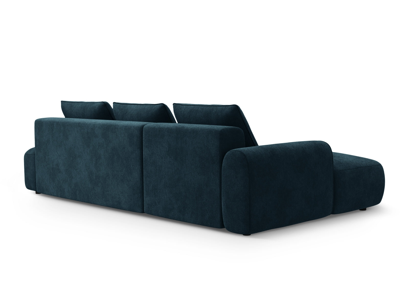 Stylisches 5-Sitzer Ecksofa links in Deep Petrol-Vogue, perfekt für gemütliche Abende und als Schlafgelegenheit, bietet zusätzlichen Stauraum.