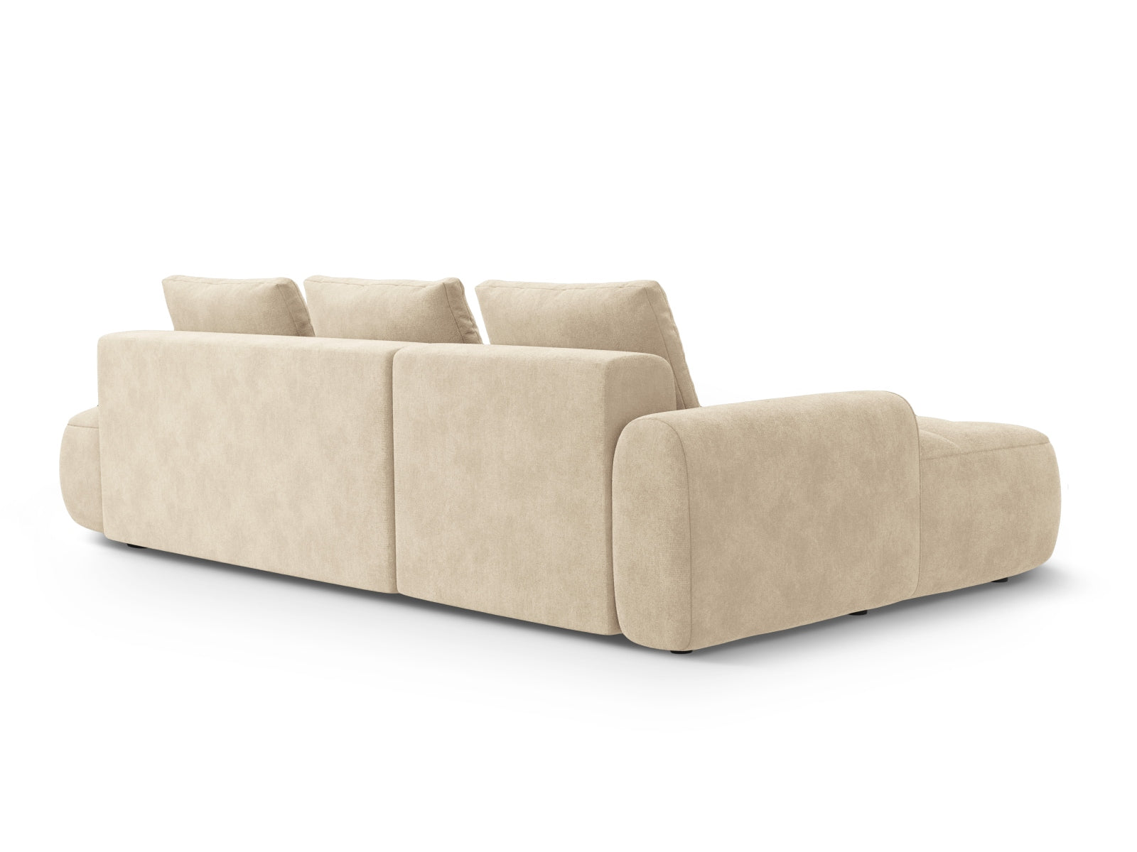 Modernes Linz Ecksofa mit offener linker Seite, 3-Sitzer, bietet Schlaffunktion und Stauraum für zusätzlichen Komfort.