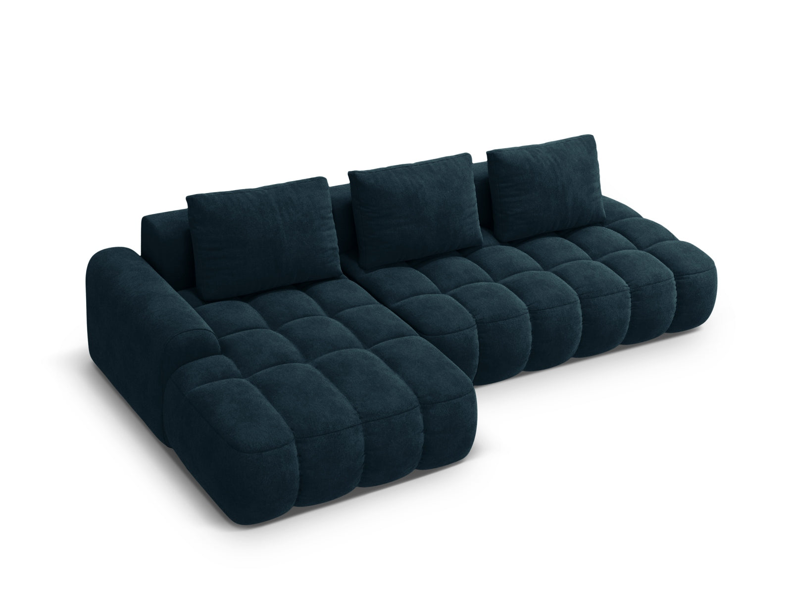 Modernes Linz Ecksofa mit offener Seite links, 3-Sitzer, bietet Schlaffunktion und praktischen Stauraum für Ihr Zuhause.