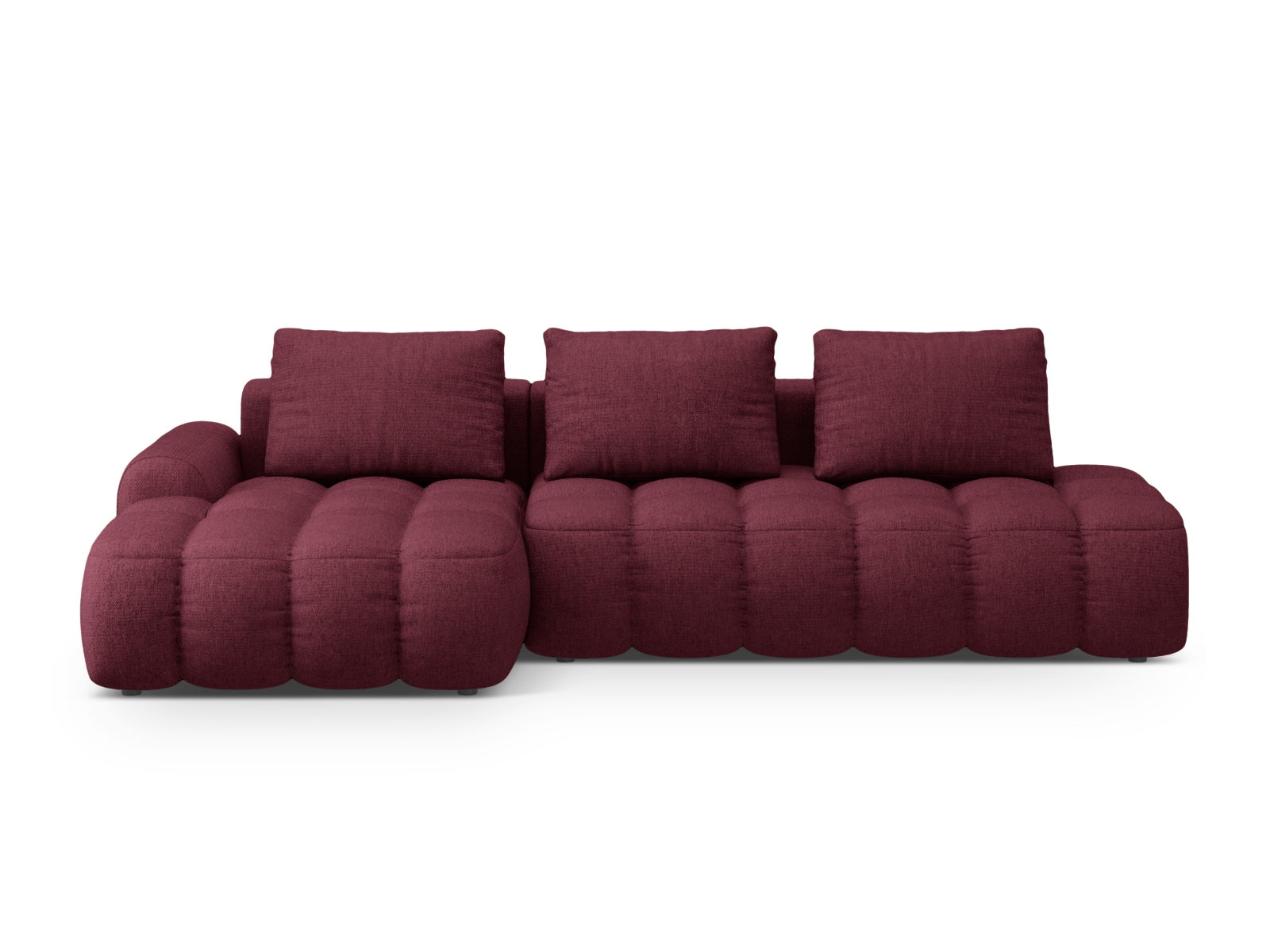 Elegantes Linz Ecksofa mit offener linker Seite, 3-Sitzer, ideal für Schlafkomfort und praktischen Stauraum in jedem Wohnraum.