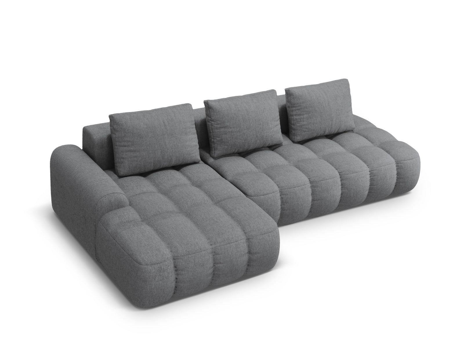 Modernes Linz Ecksofa mit offener linker Seite, 3-Sitzer, bietet Schlaffunktion und praktischen Stauraum für Ihr Zuhause.