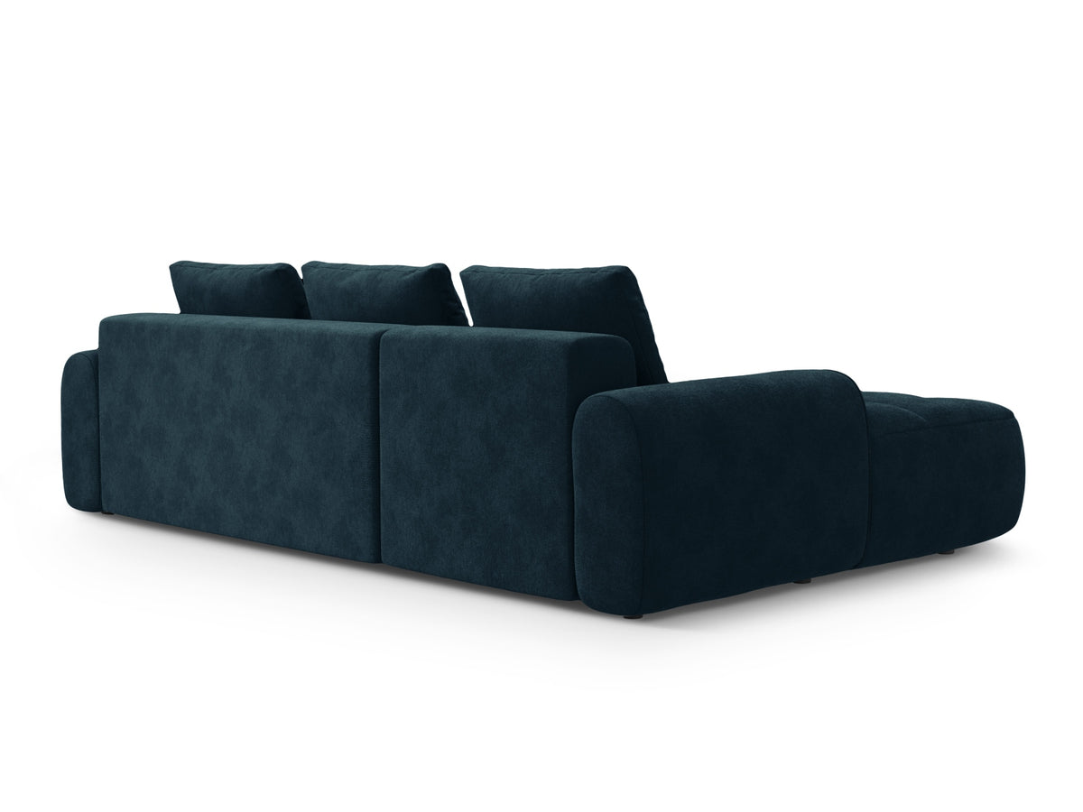 Linz Ecksofa links mit Schlaffunktion und Stauraumbox 3 Sitzer 142cm in Deep Petrol-Vogue präsentiert im Onlineshop von KAQTU Design AG. Bettsofa links ist von Cosmopolitan Design